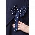 Polka dotted asymmetrical dress- Navy Blue Polka dotted asymmetrical dress- Navy Blue